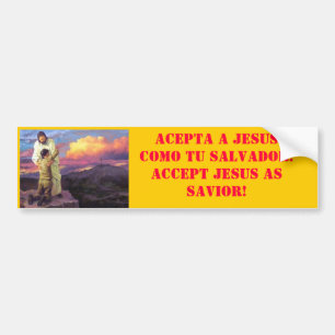 Jesus arg räddning, ACEPTA en JESUS COMO TU S… Bildekal