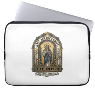 Jesus Art Deco Gospel Jesus Art Deco Kristna Tro Laptop Fodral