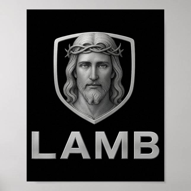 Jesus As The Lamb Iconic Christian Image  Poster (Framsidan)