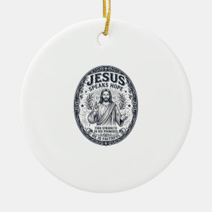 Jesus ASL dövresamhälle inkludering skjorta kriste Julgransprydnad Keramik