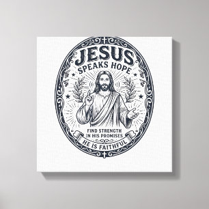 Jesus ASL dövresamhälle inkludering t-shirt kriste Canvastryck