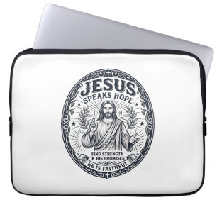 Jesus ASL dövresamhälle inkludering t-shirt kriste Laptop Fodral