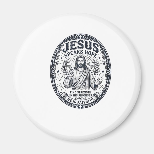 Jesus ASL dövresamhällets inkluderingsklänning kri Magnet (Framsidan)