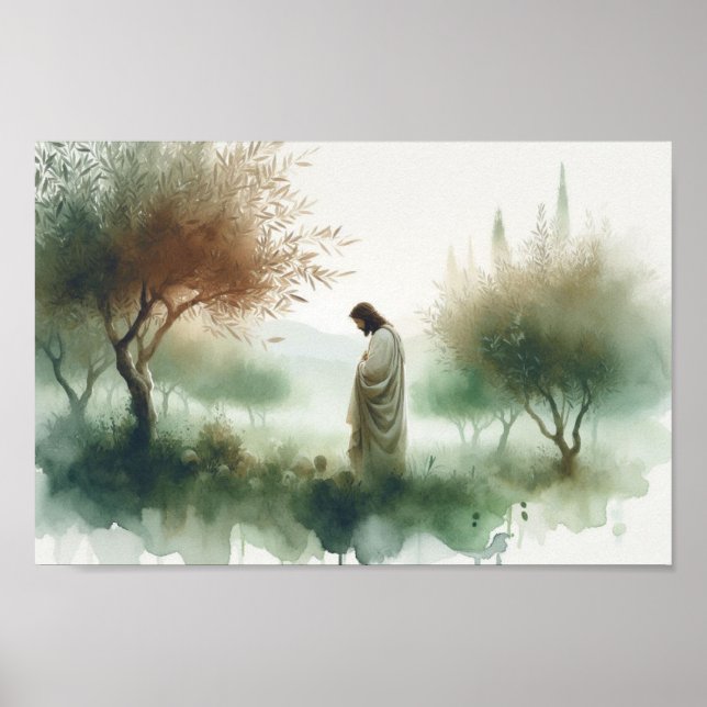 Jesus at the garden of gethsemane poster (Framsidan)