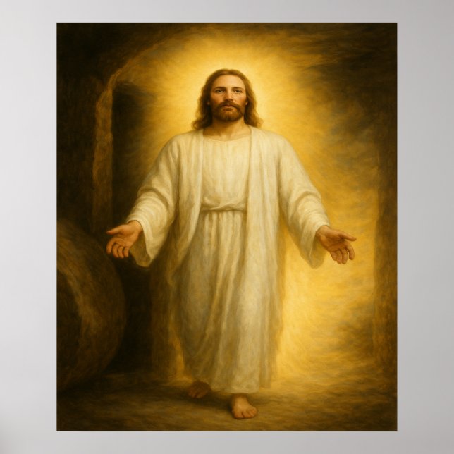 Jesus återfördes från Grav™ LDS-konsten Poster (Framsidan)