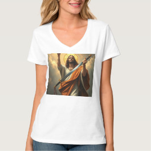 Jesus återvänder med ett Sword Women's V Nacke Tee