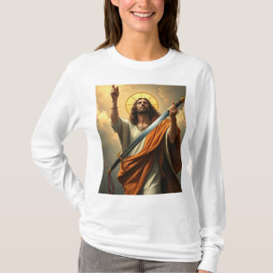 Jesus återvänder med Sword Women's Långärmad Tee