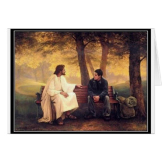 Jesus att bry sig för mig hälsningskort