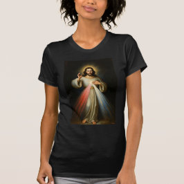Jesus av den gudomliga barmhärtighetens kvinnliga t shirt