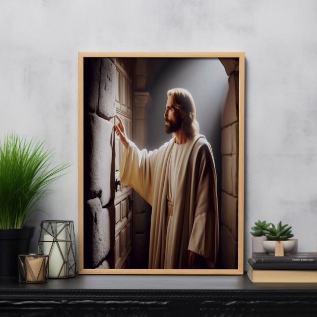 Jesus av Door vid Sunrise Poster (Skapare uppladdad)