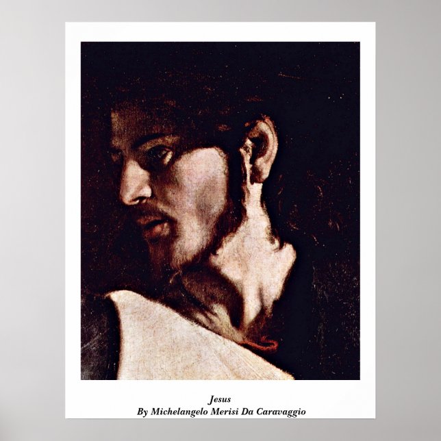 Jesus av Michelangelo Merisi Da Caravaggio Poster (Framsidan)