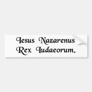 Jesus av Nazareth, kung av jews.na Bildekal