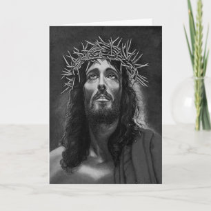 Jesus B&W hälsningkort Kort