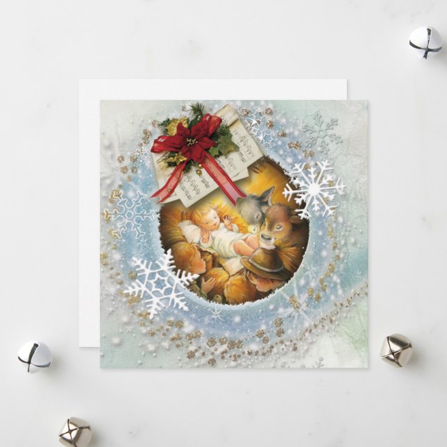 Jesus baby julkort (Fram/Back In Situ)