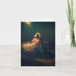 Jesus badar i Getsemane trädgården  Kort