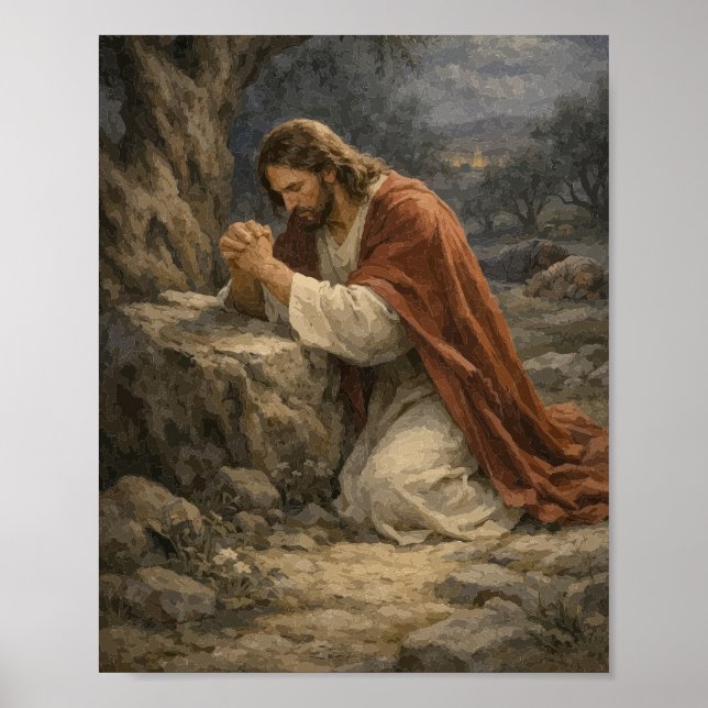 Jesus badar i trädgården Affisch – Gethsemane Natt (Framsidan)