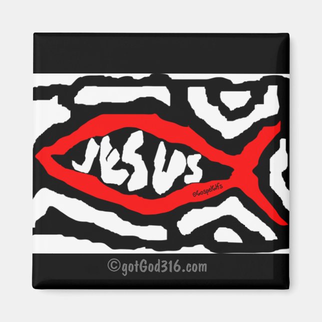 Jesus Banner gotGod316.com Scripture Magnet (Framsidan)