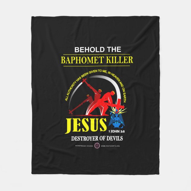 JESUS: Baphomet-Killer Fleecefilt (Framsidan)