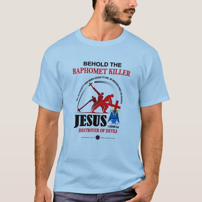 JESUS: Baphomet-Killer T Shirt (Framsida)