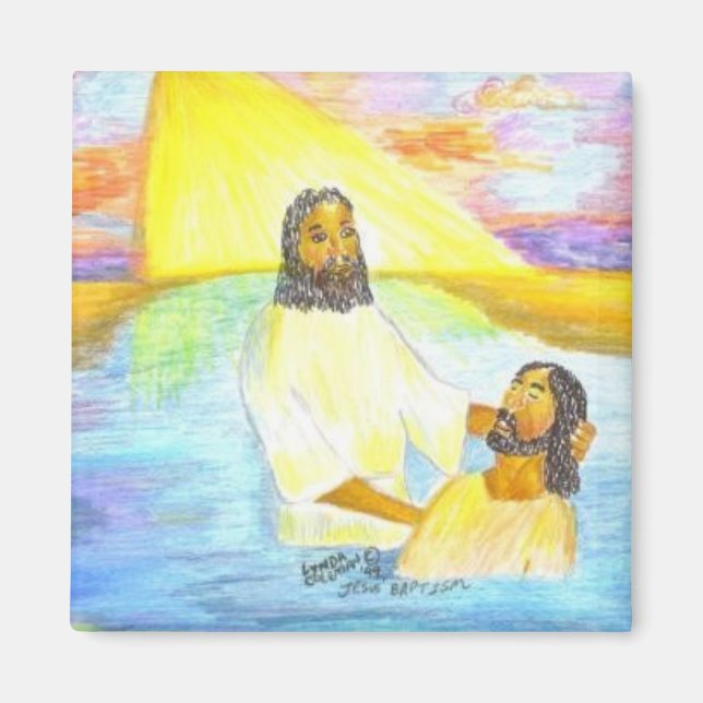 Jesus baptism magnet (Framsidan)