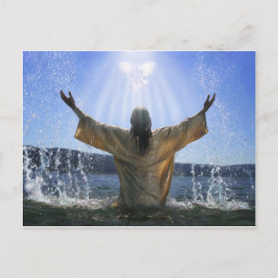 Jesus Baptism Vykort