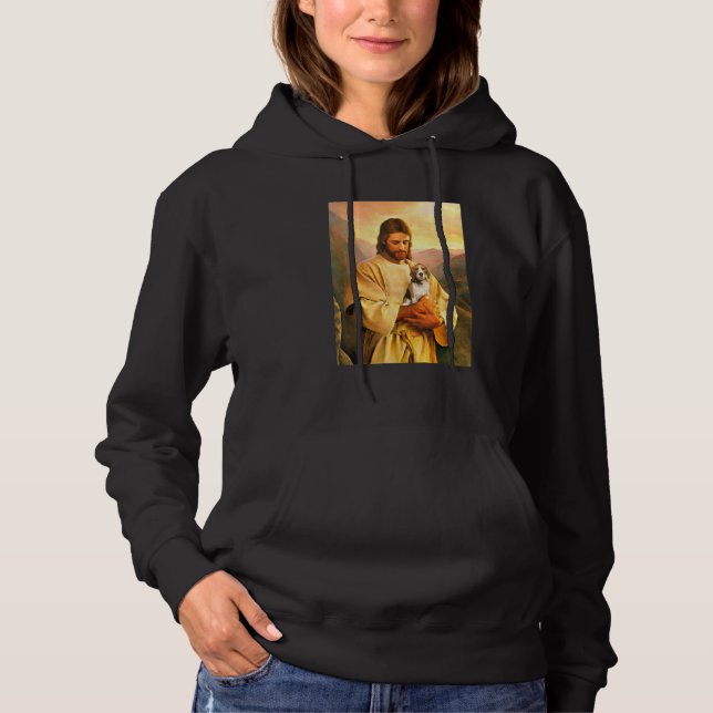 Jesus bär beagle Puppy Hund Idea för beagle T Shirt (Framsida)
