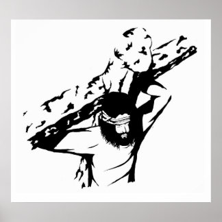 Jesus bär Hans Kor Poster