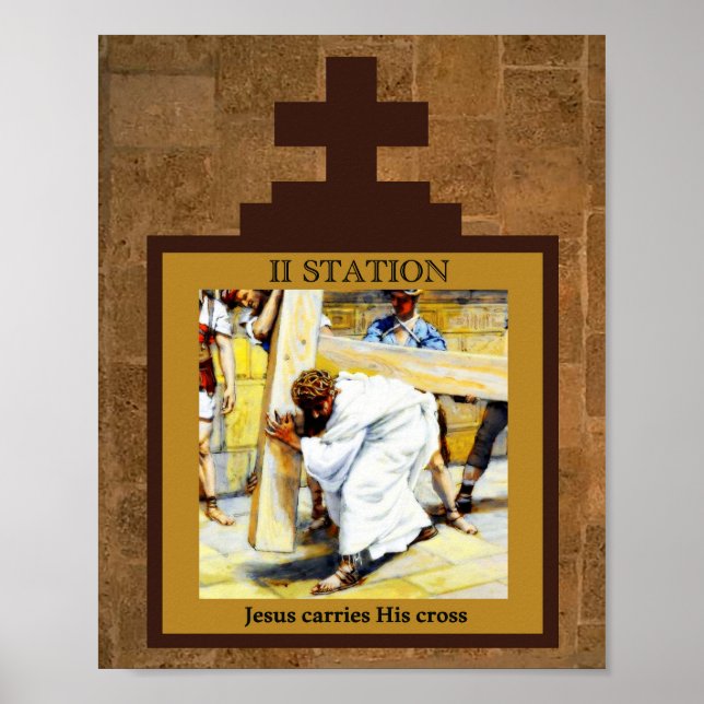 Jesus bär Hans Kor Station II Poster (Framsidan)