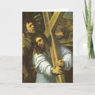 Jesus bär kor Greeting-kortet Kort