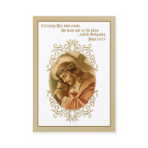 Jesus bär Kor Prayer Religiösa Heliga Card
