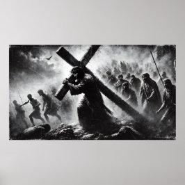 Jesus bär korset-affisch poster
