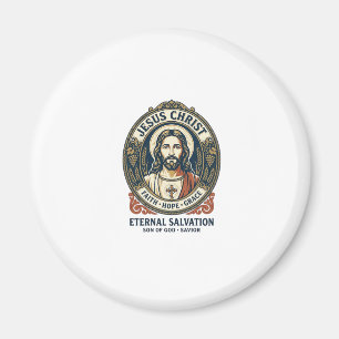 Jesus Barber Herr Grooming Grafisk T-Shirt Kristna Magnet