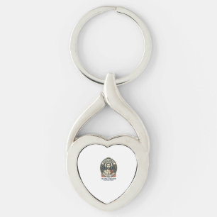 Jesus Barber Herrens Grooming Grafisk T-Shirt Kris Twisted Heart Silverfärgad Nyckelring