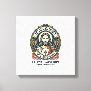Jesus Barber Herrenskötsel Grafisk T-Shirt Kristet Canvastryck