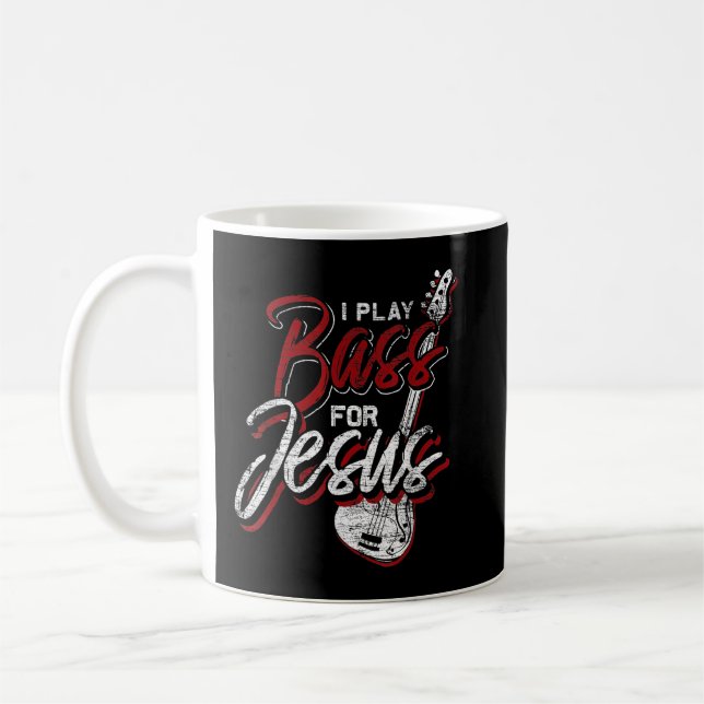 Jesus Basist Kristna Basist Basgitarr Kaffemugg (Vänster)