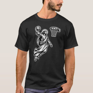 Jesus Basketball Dunk - Sports Satire T Shirt
