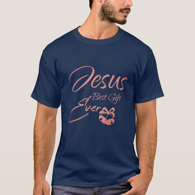 Jesus bästa gåva någonsin - jul t shirt (Framsida)