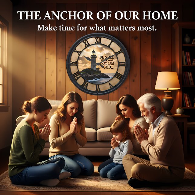 Jesus Be Still Lighthouse Stor Klocka (Skapare uppladdad)