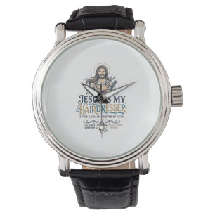Jesus Beauty Salon Frisör T-Shirt Inspiration Armbandsur