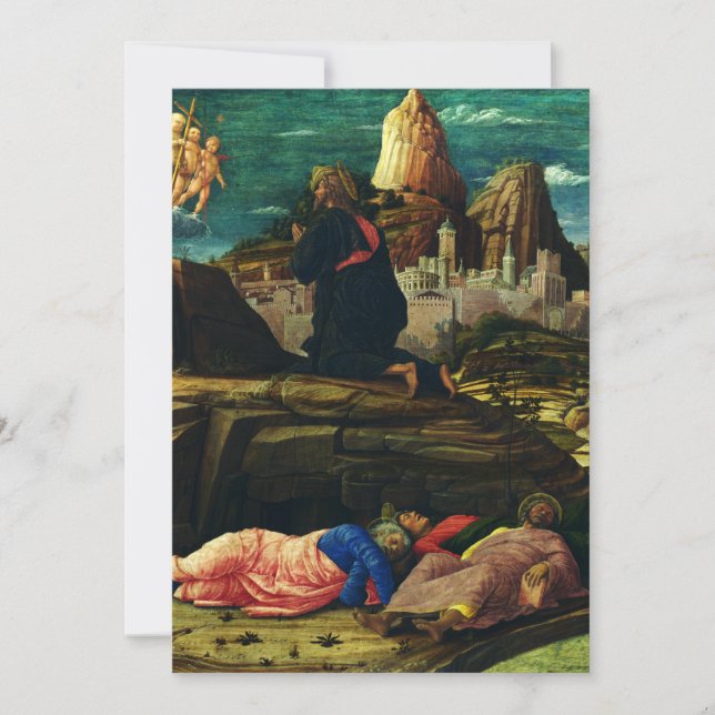 Jesus ber i Getsemane trädgården Inbjudningar (Framsida)