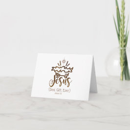 JESUS BEST GIFT EVER Manger Anpassade jul Helgkort