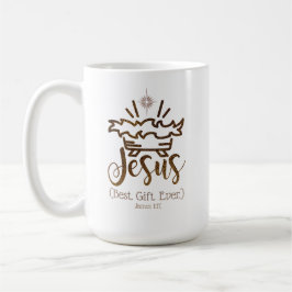 JESUS BEST GIFT EVER Nativity Scripture Christmas  Kaffemugg