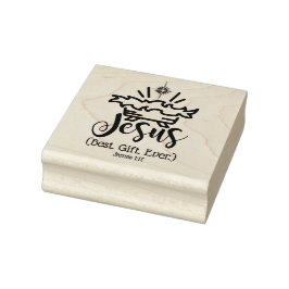JESUS BEST GIFT EVER Ntivity Scripture jul Stämpel