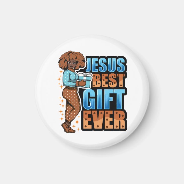 Jesus Best Gift God jul Pajama Melani Magnet (Framsidan)