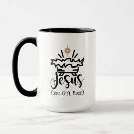 JESUS BEST GIFT VARJE Julen Scripture Black Mugg