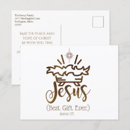 JESUS BEST GIFT VARJE julskript Helg Vykort