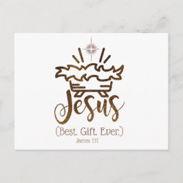 JESUS BEST GIFT VARJE julskript Helg Vykort