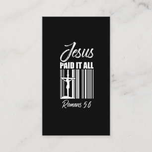Jesus Betalade all Prisare Barcode Gud Christian Visitkort