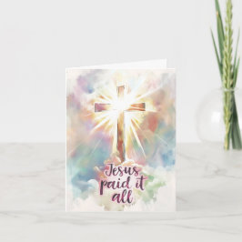 Jesus betalade allt kristen psalm påsk kort