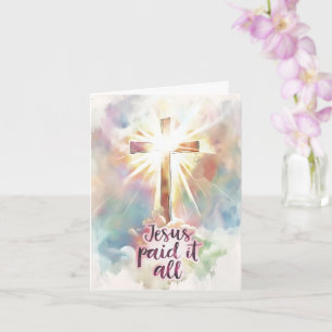 Jesus betalade allt kristen psalm påsk kort